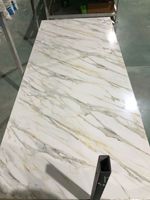 Panneaux muraux en PVC brillant, peints aux UV, effet marbre 3D, pour intérieur de salle de sport, 1220x2440mm