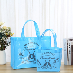 Bolsa de mano tejida <span class=keywords><strong>PP</strong></span> ecológica, bolsa de compras plegable no tejida con serigrafía, uso de embalaje de promoción de regalo manejado - Product Image 1