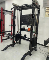 DINUO Modular Commercial Cable Crosser Smith Rack, Máquina de Gimnasio para Entrenamiento de Fuerza con Accesorios Opcionales Compatibles