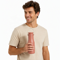 Bouteille d'eau isotherme portable transfrontalière en acier inoxydable 304 à double paroi, en forme de bowling, isolation thermique 6-12 heures
