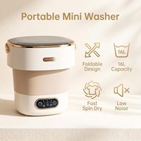 Nouvelle mini-laveuse/sécheuse automatique à chargement par le haut, pliable, tout-en-un, en plastique, électrique, pour la maison, le dortoir, l'US RV