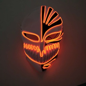 Máscara Luminosa LED de PVC del Grim Reaper para Halloween, Festival de Fantasmas, Fiesta, Actuación, Carnaval, Terror, Divertida y Aterradora - Product Image 6
