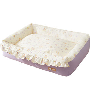 Công chúa phong cách mở không gian lớn giường con chó mới bốn mùa phổ kennel nhỏ vừa vật nuôi làm tổ cho mèo ngủ - Product Image 5