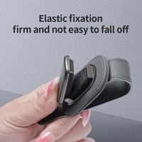 Support universel pour lunettes de soleil et porte-cartes en cuir PU pour pare-soleil de voiture, en stock, pour l'exportation, pince à lunettes auto