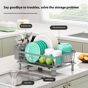 Estante <span class=keywords><strong>de</strong></span> almacenamiento <span class=keywords><strong>de</strong></span> Metal para cocina doméstica todos los días sobre el fregadero, estante <span class=keywords><strong>de</strong></span> secado <span class=keywords><strong>de</strong></span> platos con escurridor, organizador <span class=keywords><strong>de</strong></span> vajilla rosa, soporte para ollas - Product Image 3