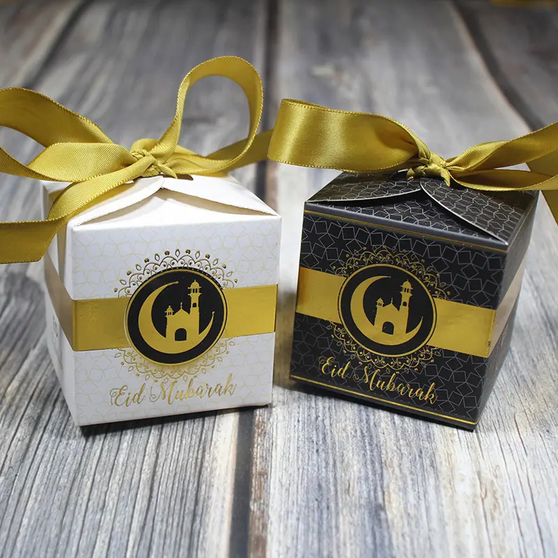 Islamische Moschee Mekka Kaaba Simulation Eid Mubarak Gunst Box Ramadan Kareem Candy Geschenk verpackung Geburtstags box