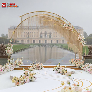 ฉากหลังงานแต่งงานดีไซน์ใหม่พร้อมไฟ LED รูปพระจันทร์ - Product Image 4