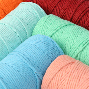 Bán Buôn Đầy Màu Sắc Tường Trang Trí DIY Handmade Bện Sợi Dây Thừng Bông Macrame Dây Xoắn Dây 100Yards/Cuộn - Product Image 4