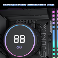 Enfriador de Agua AntarcChill de 360 mm, Cabezal de Enfriamiento Redondo Giratorio, Monitor de Temperatura Digital, Kit de Refrigeración Líquida para PC de Juegos de Escritorio