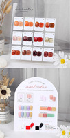 Mini nuancier transparent en acrylique pour nail art de style japonais, présentoir pour vernis à ongles et gel, idéal pour les salons de manucure