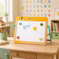Chevalet pliable en bois UCI, tableau d'apprentissage effaçable double face magnétique pour enfants, jouet de dessin artistique pour enfants