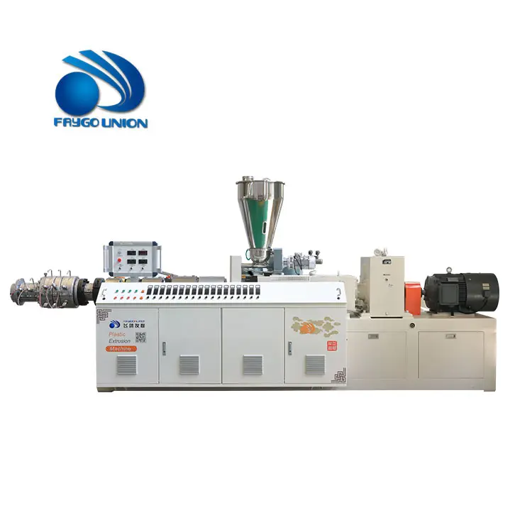 Extrusora de plástico Faygo Union, máquina de fabricación de tubos de PVC, línea de producción