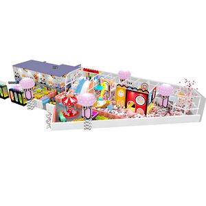 Aoleao Aire de jeux intérieure personnalisée Wonderland avec piscine à balles, toboggan, trampoline, carrousel pour enfants, jeux souples certifiés CE TUV - Product Image 4