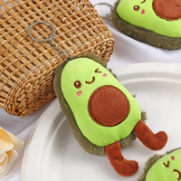 Porte-clés en peluche avocat mignon, breloque de sac en forme de fruit de dessin animé, pendentif avocat doux, cadeau de fête en gros
