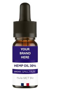 Aceite de cáñamo de marca blanca 30% de espectro amplio 10ml - Product Image 1