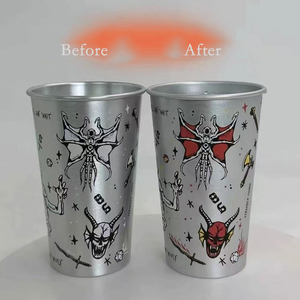 Bouteille d'eau isotherme en acier inoxydable Strange Things Hellfire Club avec bouchon et paille, cadeau souvenir pour les fans <span class=keywords><strong>de</strong></span> la série - Product Image 5
