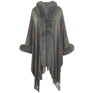 Fabricants Automne Hiver Chaud Manches Longues Tricoté <span class=keywords><strong>Cape</strong></span> Col Laine <span class=keywords><strong>Cape</strong></span> Poncho Tassel <span class=keywords><strong>Cape</strong></span> - Product Image 5
