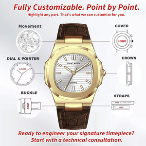 Montre-bracelet pour homme de luxe, simple, décontractée, haut de gamme, carrée, sportive, étanche, en acier inoxydable bleu, logo personnalisé, quartz japonais - Product Image 2