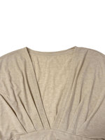 Blouse d'été personnalisable pour femme, coupe ajustée, manches chauve-souris, design tendance, débardeur court froncé à col en V torsadé sur le devant