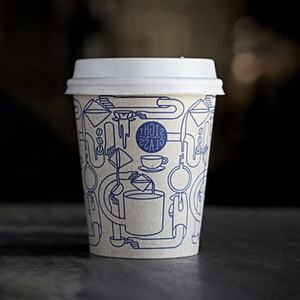 Attrape les yeux de haut niveau sans odeur bizarre logo personnalisé café bulle thé chaud gobelets en papier à double paroi avec manchon - Product Image 5