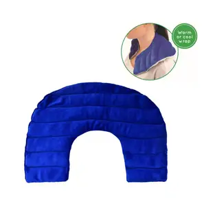 Remplissage Forme Personnalisée Micro-ondes Coussin Chauffant Cou Oreillers Lavande Lin Graines Mixtes pour Cou Épaules