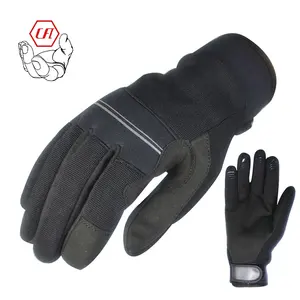 Synthetic leather High Abrasion resistance Silicone Palm Hand Protection Mechanic Safety Work Gloves