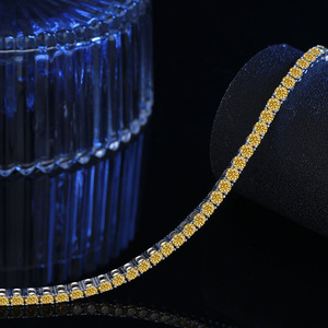 Bracciali Tennis con Moissanite VVS da 2MM a 5MM, Placcati in Oro Argento 925, Testati con Diamante, per Donna - Product Image 3