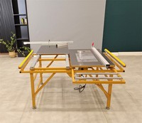 Mini Sierra de Mesa Horizontal Multifunción con Panel Deslizante, Doble Cuchilla, Calidad Superior, Corte Automático, Motor Eléctrico