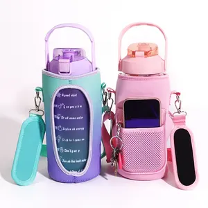 Wholesale Water Bottles Gallon Water Bottle with Storage Sleeve Insulated with Carry Strap and Cellphone Holder Bpa Free