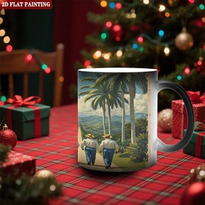 Mug magique en céramique noir givré de 11 oz, changeant de couleur, pour la relaxation et les moments de loisirs - Product Image 2