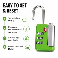 Cadenas à combinaison TSA pour voyage en extérieur, code à 3 chiffres, étanche, en alliage de zinc, pour sac de camping, valise, armoire de rangement, casier