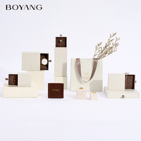 Boîte à bijoux personnalisée Boyang avec logo, pour bagues, boucles d'oreilles, pendentifs, colliers, bracelets, emballage cadeau