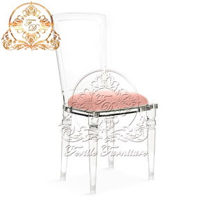 การออกแบบยอดนิยมที่ทันสมัยสีใสขายส่งพรรคเก้าอี้จัดงานแต่งงานอะคริลิพร้อมเบาะ - Product Image 4