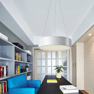 Luz de techo LED redonda montada en superficie de iluminación de oficina de aluminio ETL moderna 24W 30W 36w 48W Luz colgante de techo