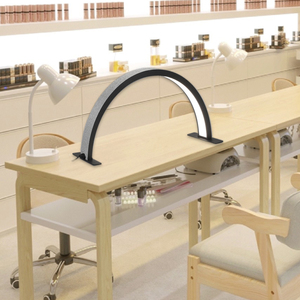 Nail Tech Salon lumière LED <span class=keywords><strong>lampe</strong></span> pour ongles manucure Table demi-lune anneau lumière demi-lune lumière LED pour table à ongles - Product Image 5