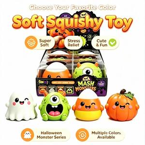 Vente en gros de Monster Squeeze Ghost Pumpkin Squishy - Jouet anti-stress en vrac avec boîte de présentation pour Halloween et Noël - Product Image 6