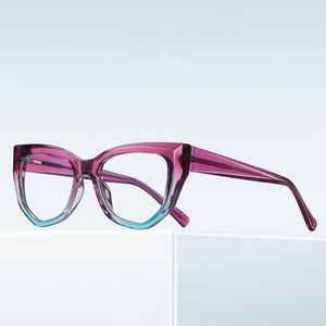 Lunettes tendance pour femmes et filles, monture Tr90, verres anti-lumière bleue, forme œil de chat, insert en alliage vert rose, pour ordinateur - Product Image 3