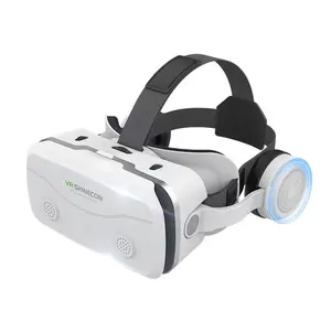 G15E Shinecon Headphone Stereo Virtual Reality Helm Headset 3d Kacamata Vr Mendukung Ponsel 4.7-7.0 Inci