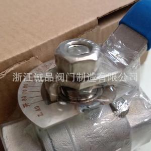 Vanne à boisseau sphérique graduée pneumatique manuelle Q11F-16P en acier inoxydable 304/316, filetée, deux pièces, pour eau, gaz, huile, acide, média OEM - Product Image 5