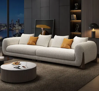 Vente directe des fabricants de meubles de salon modernes nordiques, canapé modulaire beige et blanc, canapé de sol Booker