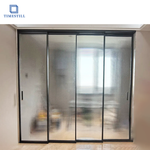 <span class=keywords><strong>Porte</strong></span> <span class=keywords><strong>coulissante</strong></span> en verre TIMESTILL, <span class=keywords><strong>porte</strong></span> <span class=keywords><strong>coulissante</strong></span> de cuisine en aluminium, <span class=keywords><strong>porte</strong></span> <span class=keywords><strong>coulissante</strong></span> en verre à 4 panneaux, portes coulissantes en verre noir 8 mm 6035 T5 - Product Image 4