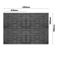 Système d'étagères de rangement mural en plastique pour garage et atelier, 68 pièces, 1152x780mm, avec boîtes à outils murales