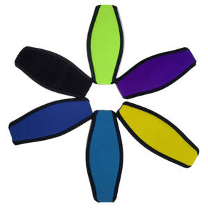 Housse de protection universelle pour sangle de masque de plongée, double couche, service de découpe de sangle de plongée, modèle noir/bleu/jaune - Product Image 4