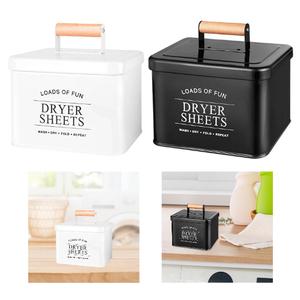 Support en métal pour feuilles de séchage, vente en gros, direct usine, boîte de rangement pour buanderie avec poignée en bois, <span class=keywords><strong>bac</strong></span> de rangement pour la maison - Product Image 2