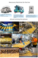 Ligne de production complète clé en main de chips de pommes de terre en acier inoxydable SUS304 avec machine de lavage, de découpe, de friture, d'assaisonnement et d'emballage