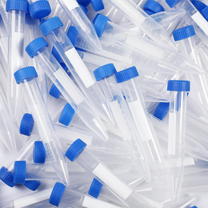 <span class=keywords><strong>Tubes</strong></span> à centrifuger en plastique PP de laboratoire à fond conique avec bouchon à vis 15 ml 50 ml gradués non pyrogéniques sans DN/RNase 12000xg RCF - Product Image 1