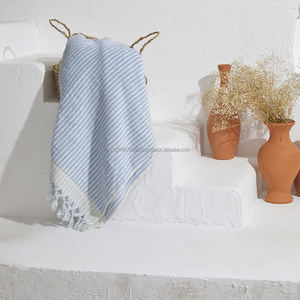 Handloomed <b>Turkish</b> <b>Towel</b> Handmade Multicolor Luxury Pompom Model Bath and Hand Sizes Set Hammam Hamam . - Product Image 6