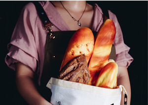 Sac en lin naturel à cordon de serrage, grand, écologique et économique, pour l'emballage du pain - Product Image 3