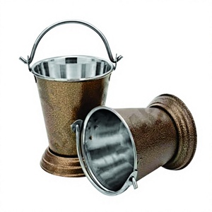 Seau en cuivre de haute qualité pour le service des plats, teel inis, erving, alti, ish, ith, ntique, couleur de l'exture - Product Image 1