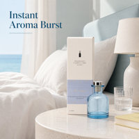 Bouteilles de diffuseur de parfum personnalisées avec boîte 50ml 100ml 200ml en verre coloré pour fournisseur OEM de parfums en marque blanche en gros
